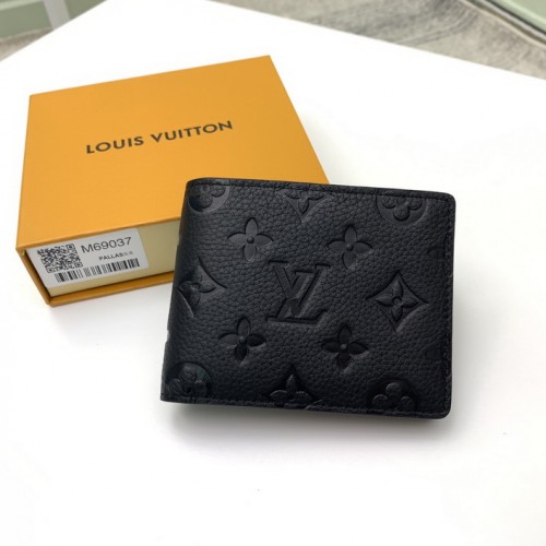 Louis Vuitton Men's Multiple Wallet Monogram Embossed Leather M69037 Black Louis Vuitton Men's Multiple Wallet Monogram Embossed Leather M69037 Black