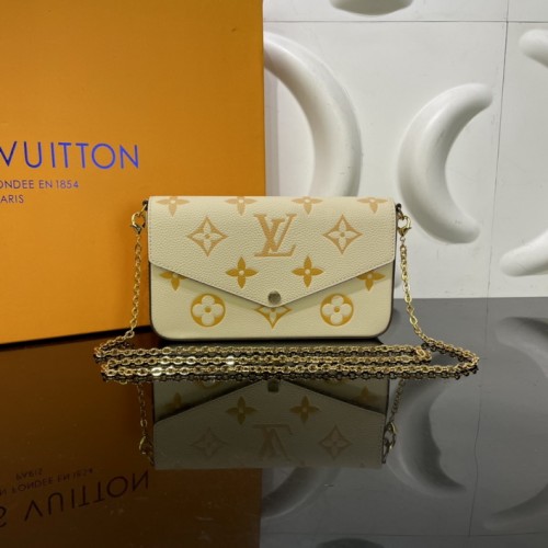Louis Vuitton Félicie Pochette Monogram Empreinte Leather M80498 Louis Vuitton Félicie Pochette Monogram Empreinte Leather M80498