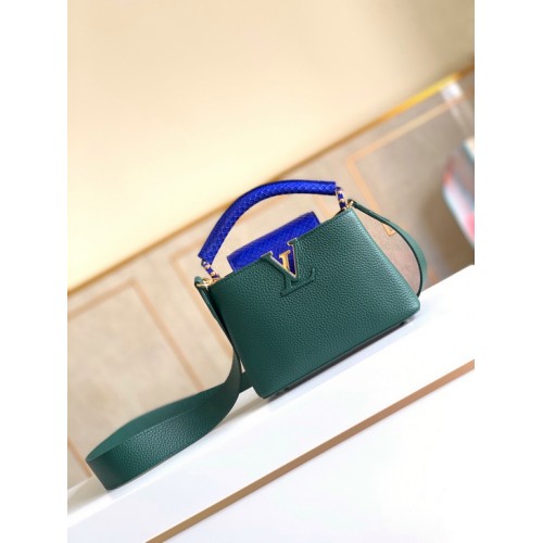 Louis Vuitton Capucines Mini Handbags M95509 Dark Green Louis Vuitton Capucines Mini Handbags M95509 Dark Green