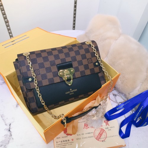 Louis Vuitton Damier Ebene Canvas Vavin PM Chain Bag N40113 Black Louis Vuitton Damier Ebene Canvas Vavin PM Chain Bag N40113 Black