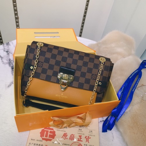 Louis Vuitton Damier Ebene Canvas Vavin PM Chain Bag N40113 Khaki Louis Vuitton Damier Ebene Canvas Vavin PM Chain Bag N40113 Khaki