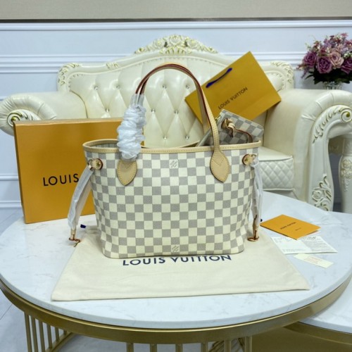 Louis Vuitton Damier Azur Canvas Neverfull PM N41000 Apricot Louis Vuitton Damier Azur Canvas Neverfull PM N41000 Apricot