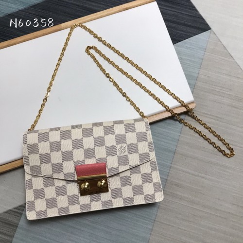 Louis Vuitton Croisette Chain Wallet In Rose N60358 Louis Vuitton Croisette Chain Wallet In Rose N60358