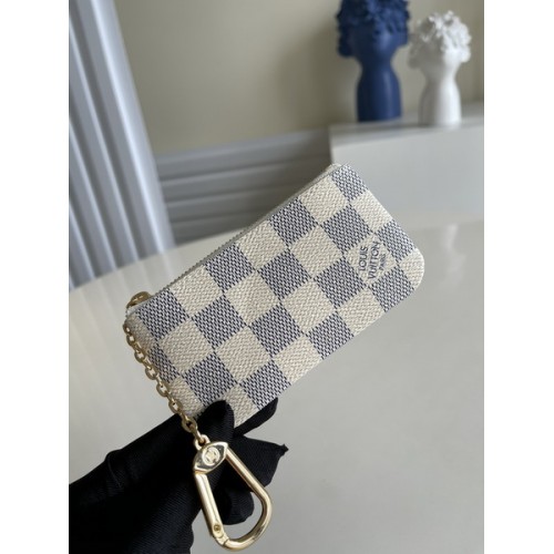 Louis Vuitton Key Pouch Damier Azur Canvas N62659 Louis Vuitton Key Pouch Damier Azur Canvas N62659