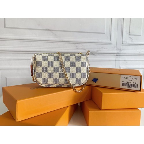 Louis Vuitton Mini Pochette Accessories Damier Azur Louis Vuitton Mini Pochette Accessories Damier Azur