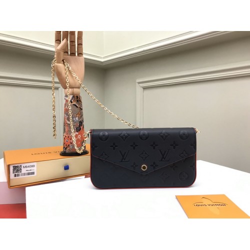 Louis Vuitton Felicie Pochette Chain Wallet Dark Blue M64099 Louis Vuitton Felicie Pochette Chain Wallet Dark Blue M64099