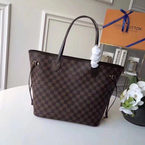 Louis Vuitton NEVERFULL MM Damier Canvas Inner Red Louis Vuitton NEVERFULL MM Damier Canvas Inner Red