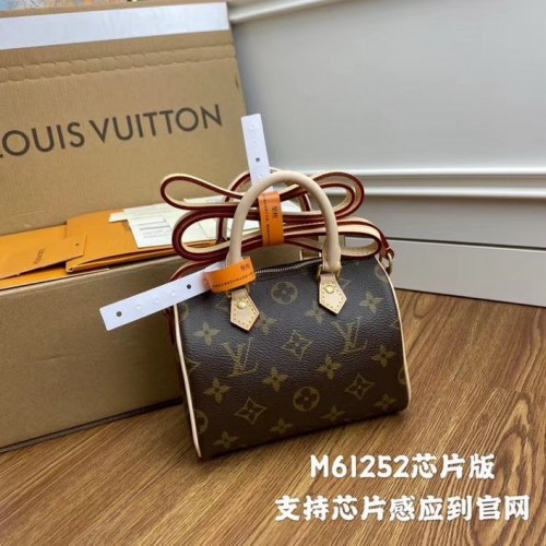 Louis Vuitton Speedy Bandoulière Nano Monogram in Brown M61252 Louis Vuitton Speedy Bandoulière Nano Monogram in Brown M61252