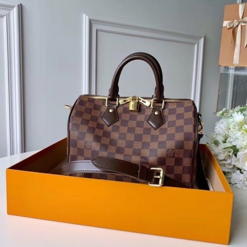 Louis Vuitton Speedy Bandoulière 25 Damier Ebene in Brown N41368 Louis Vuitton Speedy Bandoulière 25 Damier Ebene in Brown N41368