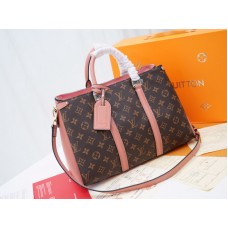 Louis Vuitton Soufflot MM Monogram Canvas Natural Leather M44816