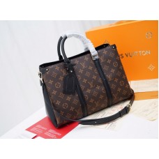 Louis Vuitton Soufflot MM Monogram Canvas Colored Leather M44817  