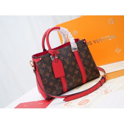 Louis Vuitton Soufflot BB Monogram Canvas Colored Leather M44818 Louis Vuitton Soufflot BB Monogram Canvas Colored Leather M44818