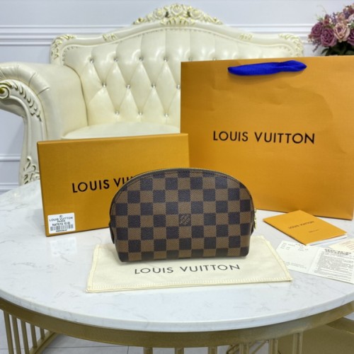Louis Vuitton Cosmetic Pouch PM Damier Ebene Canvas N47516 Louis Vuitton Cosmetic Pouch PM Damier Ebene Canvas N47516
