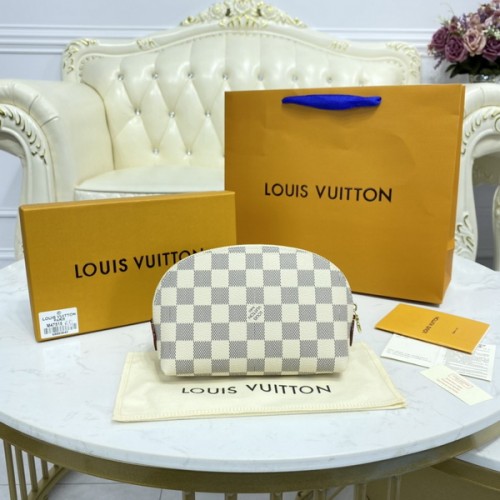 Louis Vuitton Cosmetic Pouch PM Damier Azur Canvas N60024 Louis Vuitton Cosmetic Pouch PM Damier Azur Canvas N60024
