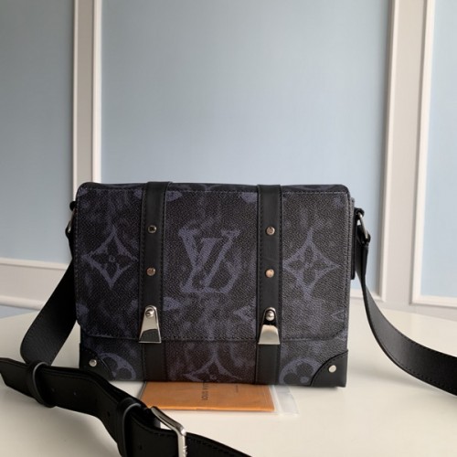 Louis Vuitton Trunk Messenger Monogram Pastel Noir Coated Canvas M57271 Louis Vuitton Trunk Messenger Monogram Pastel Noir Coated Canvas M57271