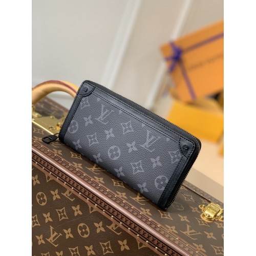Louis Vuitton Zippy Wallet Trunk Monogram Eclipse Coated Canvas M80558 Louis Vuitton Zippy Wallet Trunk Monogram Eclipse Coated Canvas M80558