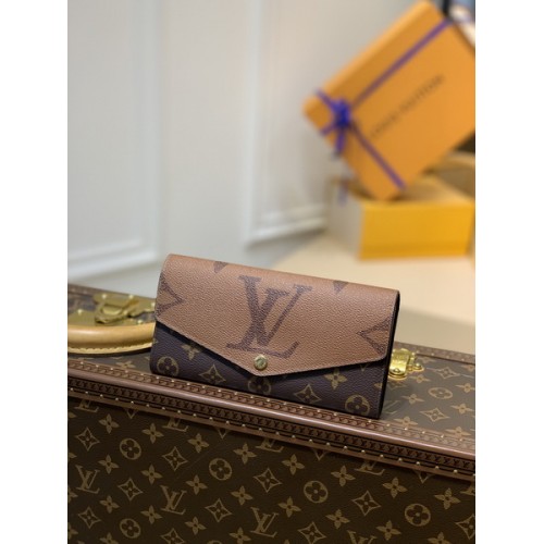 Louis Vuitton Sarah Wallet Monogram Reverse Coated Canvas M80726 Louis Vuitton Sarah Wallet Monogram Reverse Coated Canvas M80726