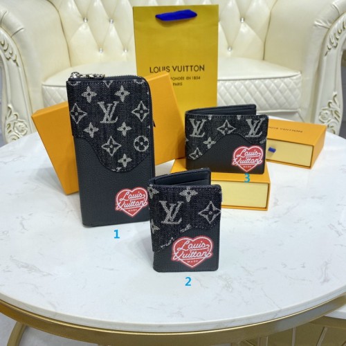 Louis Vuitton Wallet Black Monogram Denim And Navy Black Taurillon Leather Louis Vuitton Wallet Black Monogram Denim And Navy Black Taurillon Leather