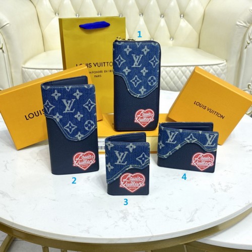 Louis Vuitton Wallet Blue Monogram Denim And Navy Blue Taurillon Leather Louis Vuitton Wallet Blue Monogram Denim And Navy Blue Taurillon Leather