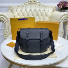 Louis Vuitton Christopher Messenger Black Taurillon Leather Louis Vuitton Christopher Messenger Black Taurillon Leather