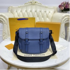 Louis Vuitton Christopher Messenger Blue Taurillon Leather Louis Vuitton Christopher Messenger Blue Taurillon Leather