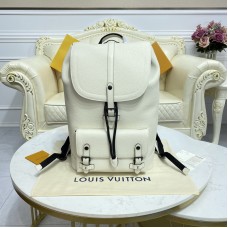 Louis Vuitton Christopher Slim Backpack White Taurillon Leather Louis Vuitton Christopher Slim Backpack White Taurillon Leather