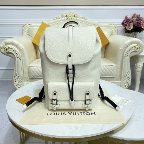 Louis Vuitton Christopher Slim Backpack White Taurillon Leather Louis Vuitton Christopher Slim Backpack White Taurillon Leather