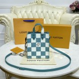 Louis Vuitton Sac Plat XS Cowhide Leather N60495 Blue