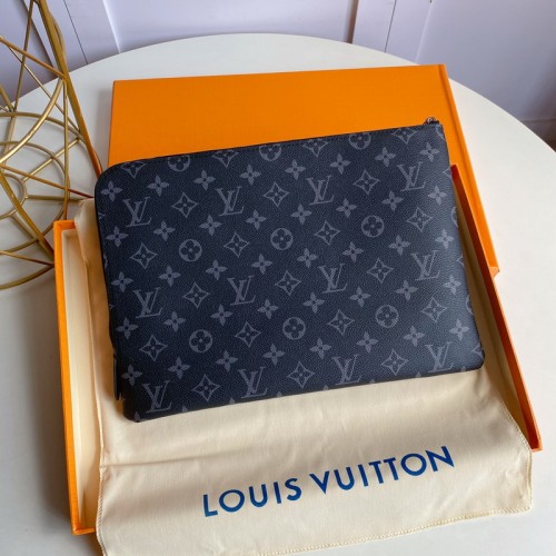 Louis Vuitton Etui Voyage GM Second Clutch Bag Navy Blue Louis Vuitton Etui Voyage GM Second Clutch Bag Navy Blue