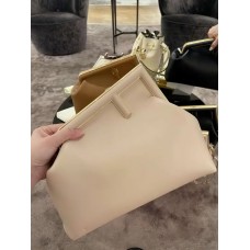 Fendi First Medium leather bag Beige