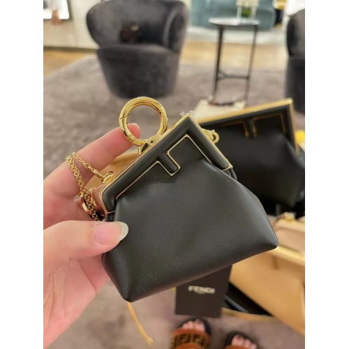 Fendi First Nano Black nappa leather charm Fendi First Nano Black nappa leather charm