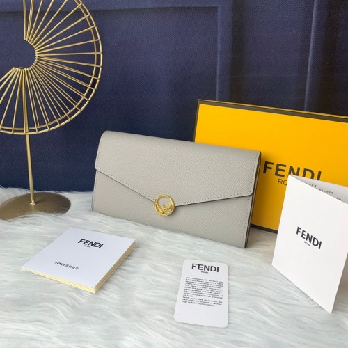 Fendi Long Flap Wallet Grey Fendi Long Flap Wallet Grey