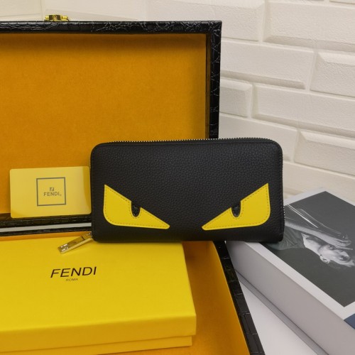 Fendi Zippered Eagle Eye Long Wallet Fendi Zippered Eagle Eye Long Wallet