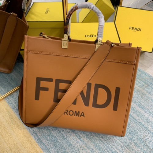 Fendi Sunshine Medium Brown Leather Shopper Fendi Sunshine Medium Brown Leather Shopper