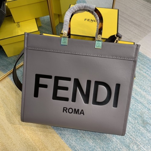 Fendi Sunshine Medium Dark Grey Leather Shopper Fendi Sunshine Medium Dark Grey Leather Shopper