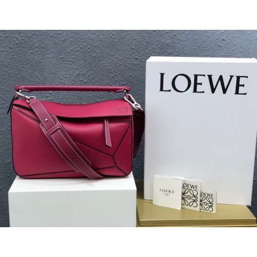 Loewe Puzzle Bag In Classic Calfskin Wind red Loewe Puzzle Bag In Classic Calfskin Wind red