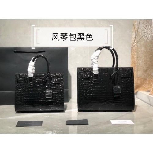 Saint Laurent Sac de jour Bag Croc Black Saint Laurent Sac de jour Bag Croc Black
