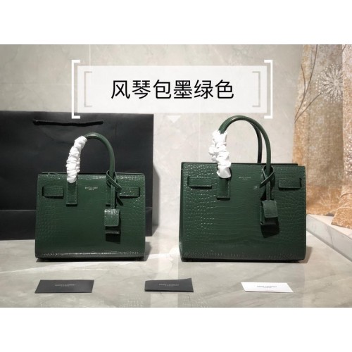 Saint Laurent Sac de jour Bag Croc Green Saint Laurent Sac de jour Bag Croc Green