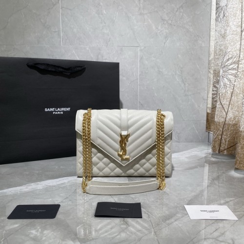 Saint Laurent Envelope Medium Bag 487206 Caviar White/Goldle Saint Laurent Envelope Medium Bag 487206 Caviar White/Goldle