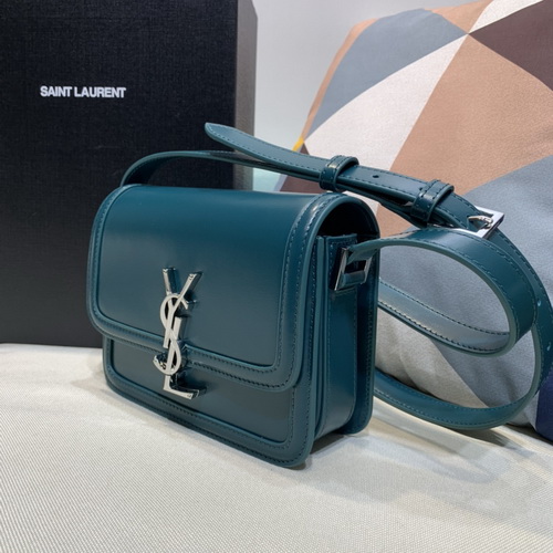 Saint Laurent Rue De Solferino Box Bag Beige Blue Saint Laurent Rue De Solferino Box Bag Beige Blue