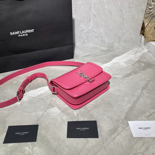 Saint Laurent Rue De Solferino Box Bag Beige Rose red Saint Laurent Rue De Solferino Box Bag Beige Rose red