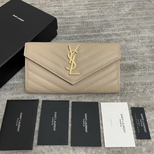Saint Laurent Envelope Snap Wallet Apricot Saint Laurent Envelope Snap Wallet Apricot