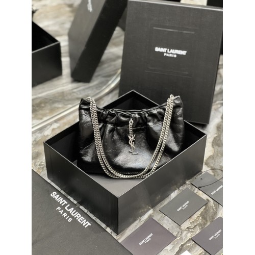Saint Laurent Cloud-Shaped Underarm Bag Black Saint Laurent Cloud-Shaped Underarm Bag Black