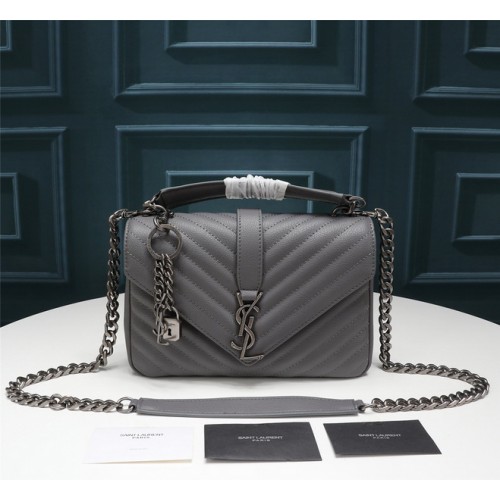 Saint Laurent Shoulder Bag F26611 Grey Saint Laurent Shoulder Bag F26611 Grey