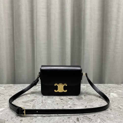 Celine Triomphe Bag Double C lock Box 0210 In Black Celine Triomphe Bag Double C lock Box 0210 In Black