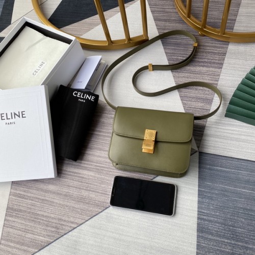 Celine Hand Rubbing Box Bag Dark Green 11043 Celine Hand Rubbing Box Bag Dark Green 11043