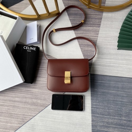 Celine Hand Rubbing Box Bag Dark Red 11043 Celine Hand Rubbing Box Bag Dark Red 11043