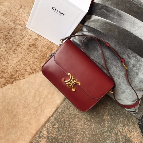 Celine Triomphe Bag Burgundy Celine Triomphe Bag Burgundy