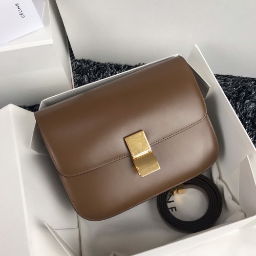 Celine Classic Box Bag Brown 189173 Celine Classic Box Bag Brown 189173