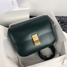 Celine Classic Box Bag Dark Green 189173 Celine Classic Box Bag Dark Green 189173